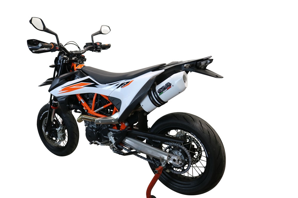 Escape compatível com Ktm Smc 690 R 2021-2024, Albus Evo4, Escape legal, aprovado, com db killer removível, tubo de conexão e conversor catalítico 