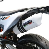 Escape compatível com Ktm Smc 690 R 2021-2024, Albus Evo4, Escape legal, aprovado, com db killer removível, tubo de conexão e conversor catalítico 