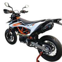 GPR escape compatível com  Ktm Enduro 690 R 2021-2024, New Grand Prix Evo Black Titanium, Escape legal, aprovado, com db killer removível, tubo de conexão e conversor catalítico 