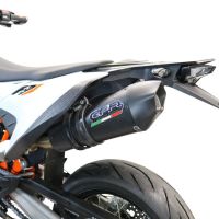 GPR escape compatível com  Ktm Enduro 690 R 2021-2024, New Grand Prix Evo Black Titanium, Escape legal, aprovado, com db killer removível, tubo de conexão e conversor catalítico 