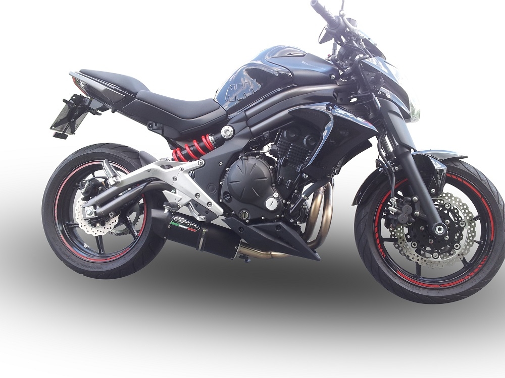 Escape compatível com Kawasaki Er 6 N - F 2012-2016, Furore Poppy, Sistema homologado com catalisador linha completa, silencioso mais coletor 
