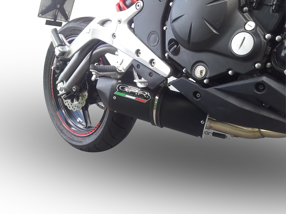 Escape compatível com Kawasaki Er 6 N - F 2012-2016, Furore Nero, Sistema homologado com catalisador linha completa, silencioso mais coletor 