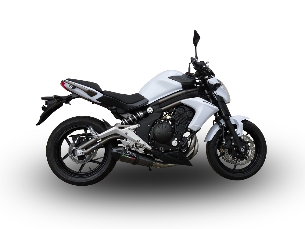 GPR escape compatível com  Kawasaki Er 6 N - F  2012-2016, New Grand Prix Evo Poppy, Sistema homologado com catalisador linha completa, silencioso mais coletor 
