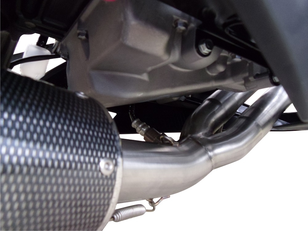 GPR escape compatível com  Kawasaki Er 6 N - F  2012-2016, New Grand Prix Evo Poppy, Sistema homologado com catalisador linha completa, silencioso mais coletor 