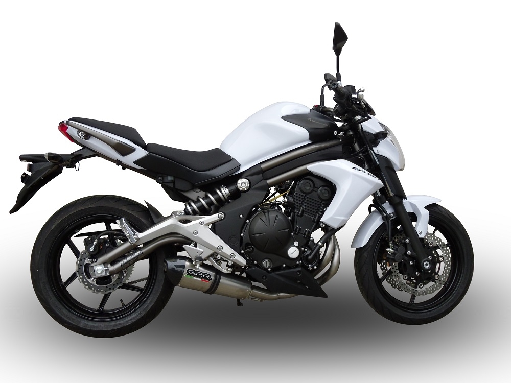 GPR escape compatível com  Kawasaki Er 6 N - F  2012-2016, New Grand Prix Evo Titanium, Sistema homologado,legal, linha completa, incluindo db killer removível mais coletor 
