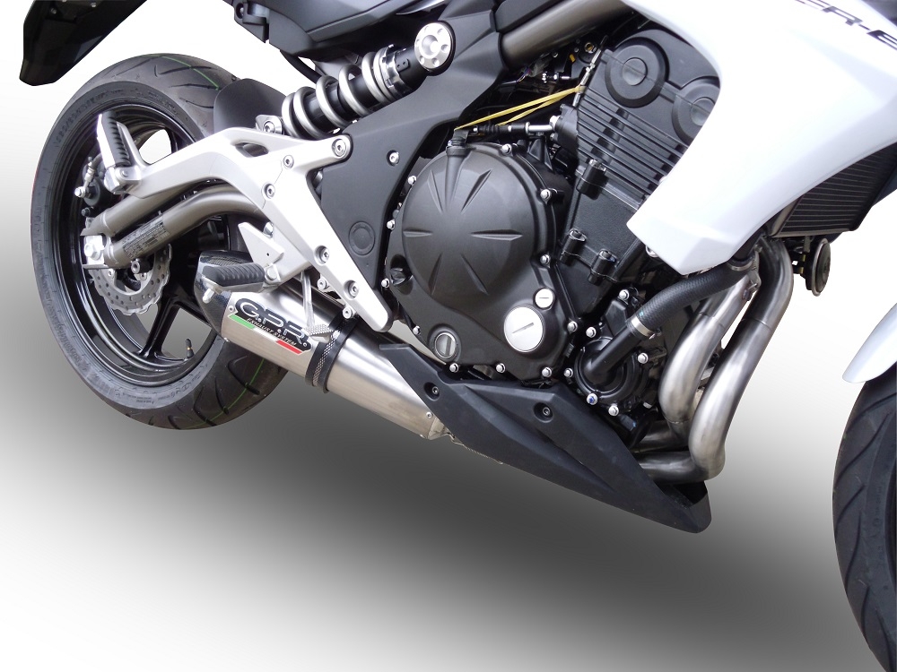 GPR escape compatível com  Kawasaki Er 6 N - F  2012-2016, New Grand Prix Evo Titanium, Sistema homologado,legal, linha completa, incluindo db killer removível mais coletor 