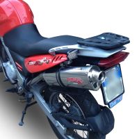 Escape compatível com Bmw F 650 Gs Twin 2008-2018, Trioval, Escape legal, homologado, silenciador com db killer removível e tubo de ligação específico 