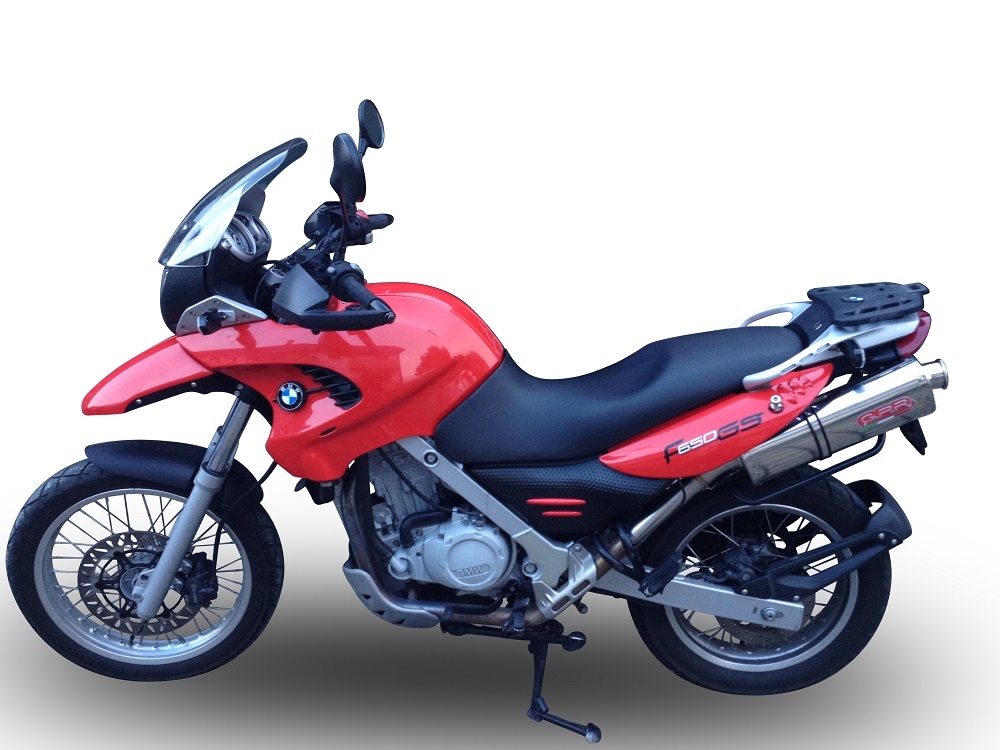 Escape compatível com Bmw F 650 Gs Twin 2008-2018, Trioval, Escape legal, homologado, silenciador com db killer removível e tubo de ligação específico 