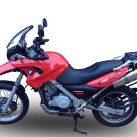 Escape compatível com Bmw F 650 Gs Twin 2008-2018, Trioval, Escape legal, homologado, silenciador com db killer removível e tubo de ligação específico 