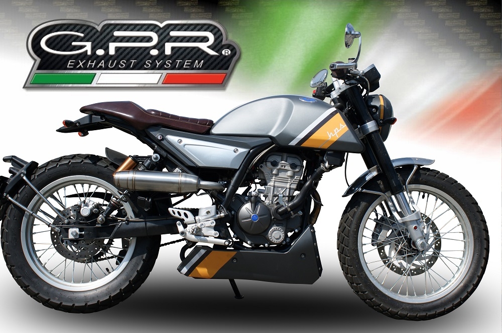 Escape compatível com F.B. Mondial Hps 125 2018-2020, Deeptone Inox, Escape Racing, linha completa, fornecido com coletor específico, artigo sem homologação 