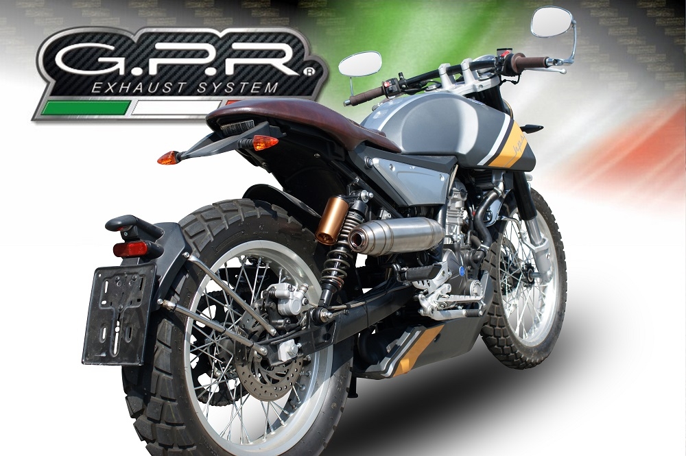 Escape compatível com F.B. Mondial Hps 125 2018-2020, Deeptone Inox, Escape Racing, linha completa, fornecido com coletor específico, artigo sem homologação 