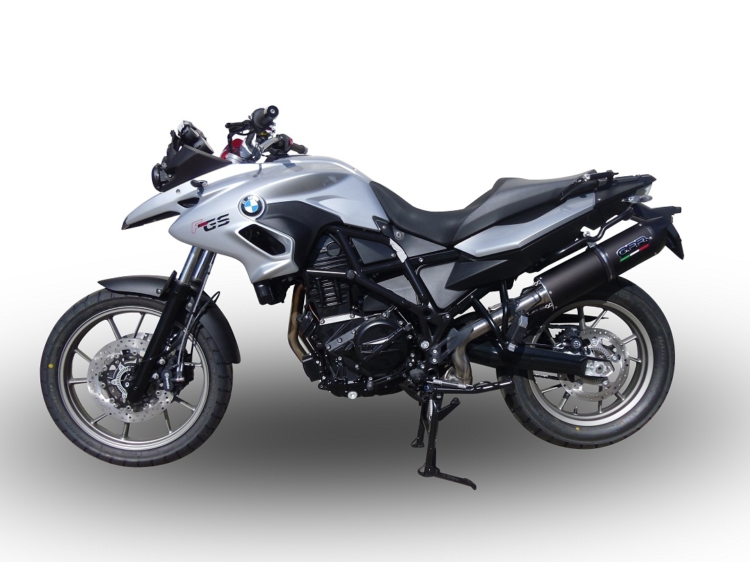 Escape compatível com Bmw F 700 Gs 2011-2015, Furore Nero, Escape legal, homologado, silenciador com db killer removível e tubo de ligação específico 