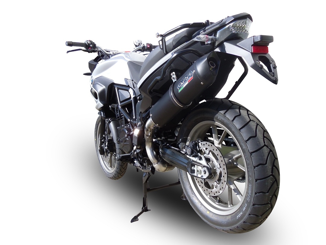Escape compatível com Bmw F 700 Gs 2011-2015, Furore Nero, Escape legal, homologado, silenciador com db killer removível e tubo de ligação específico 