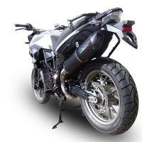 Escape compatível com Bmw F 700 Gs 2011-2015, Furore Nero, Escape legal, homologado, silenciador com db killer removível e tubo de ligação específico 