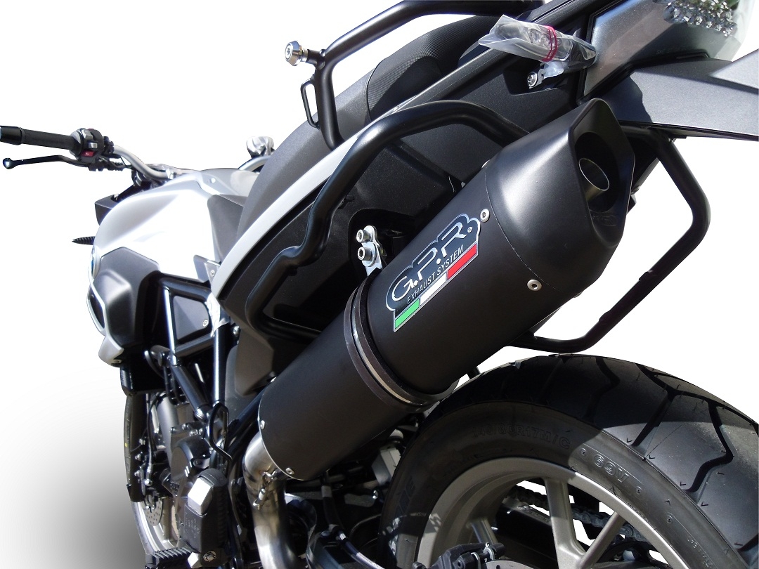 Escape compatível com Bmw F 700 Gs 2011-2015, Furore Nero, Escape legal, homologado, silenciador com db killer removível e tubo de ligação específico 