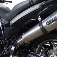 GPR escape compatível com  Bmw F 700 Gs 2011-2015, New Grand Prix Evo Titanium, Escape legal, homologado, silenciador com db killer removível e tubo de ligação específico 