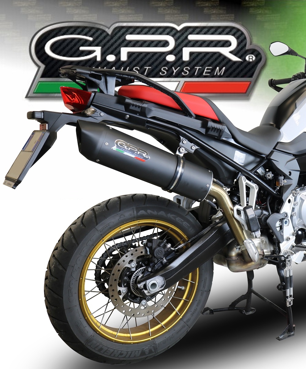 Escape compatível com Bmw F 750 Gs 2021-2024, Furore Evo4 Nero, Escape legal, homologado, silenciador com db killer removível e tubo de ligação específico 