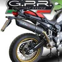 Escape compatível com Bmw F 750 Gs 2021-2024, Furore Evo4 Nero, Escape legal, homologado, silenciador com db killer removível e tubo de ligação específico 