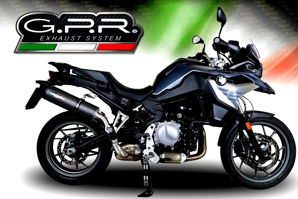 Escape compatível com Bmw F 750 Gs 2021-2024, Furore Evo4 Nero, Escape legal, homologado, silenciador com db killer removível e tubo de ligação específico 