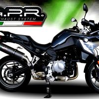 Escape compatível com Bmw F 750 Gs 2021-2024, Furore Evo4 Nero, Escape legal, homologado, silenciador com db killer removível e tubo de ligação específico 