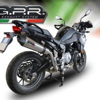 GPR escape compatível com  Bmw F 750 Gs 2018-2020, New Grand Prix Evo Titanium, Escape legal, homologado, silenciador com db killer removível e tubo de ligação específico 