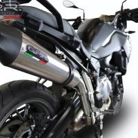 GPR escape compatível com  Bmw F 750 Gs 2018-2020, New Grand Prix Evo Titanium, Escape legal, homologado, silenciador com db killer removível e tubo de ligação específico 