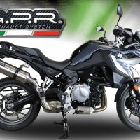 Escape compatível com Bmw F 750 Gs 2018-2020, Satinox, Escape legal, homologado, silenciador com db killer removível e tubo de ligação específico 