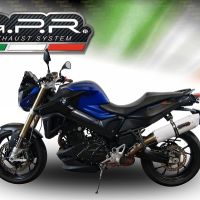 Escape compatível com Bmw F 800 R 2017-2019, Albus Evo4, Escape legal, homologado, silenciador com db killer removível e tubo de ligação específico 