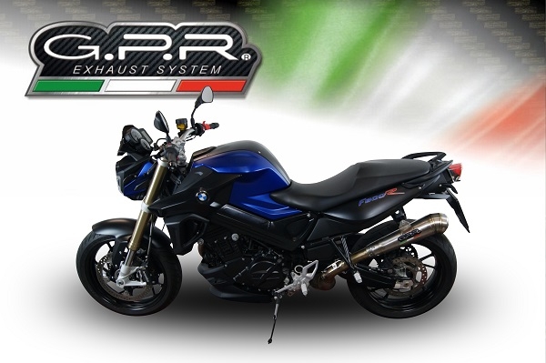 Escape compatível com Bmw F 800 R 2009-2014, Powercone Evo, Escape legal, homologado, silenciador com db killer removível e tubo de ligação específico 