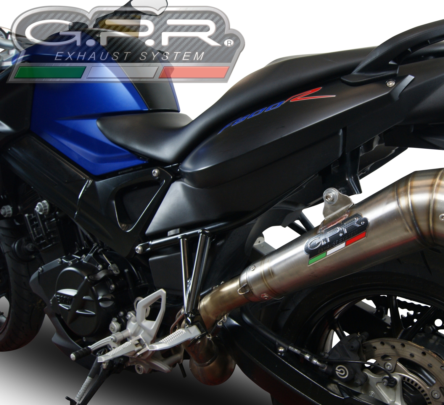 Escape compatível com Bmw F 800 R 2009-2014, Powercone Evo, Escape legal, homologado, silenciador com db killer removível e tubo de ligação específico 
