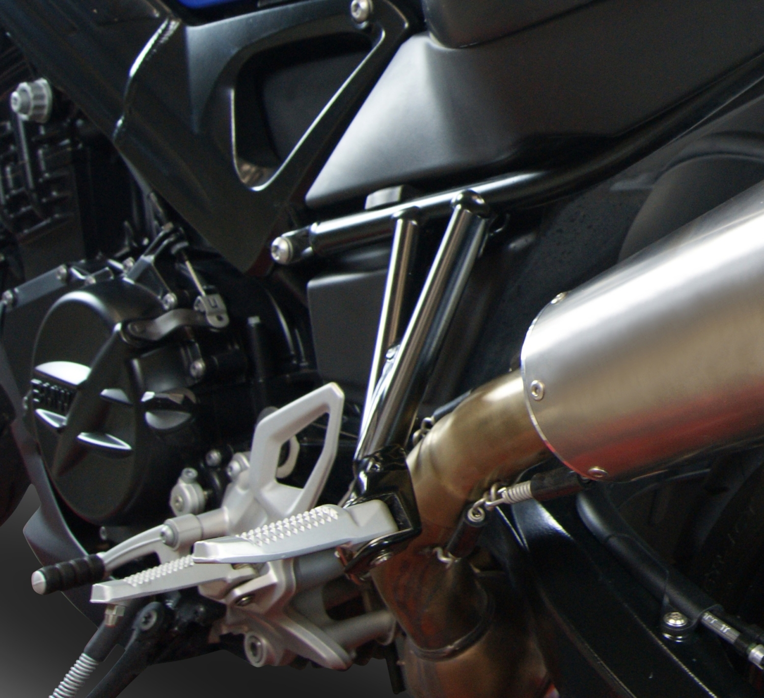 Escape compatível com Bmw F 800 R 2009-2014, Powercone Evo, Escape legal, homologado, silenciador com db killer removível e tubo de ligação específico 