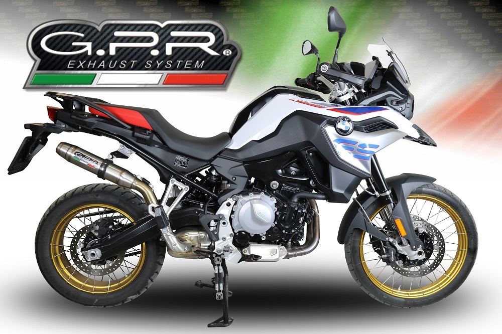GPR escape compatível com  Bmw F 850 Gs -Adventure 2018-2020, Deeptone Inox, Escape legal, homologado, silenciador com db killer removível e tubo de ligação específico 