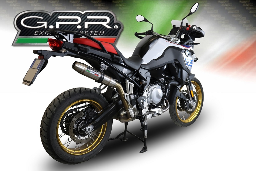 GPR escape compatível com  Bmw F 850 Gs -Adventure 2018-2020, Deeptone Inox, Escape legal, homologado, silenciador com db killer removível e tubo de ligação específico 