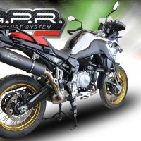 Escape compatível com Bmw F 850 Gs -Adventure 2021-2024, Furore Evo4 Nero, Escape legal, homologado, silenciador com db killer removível e tubo de ligação específico 