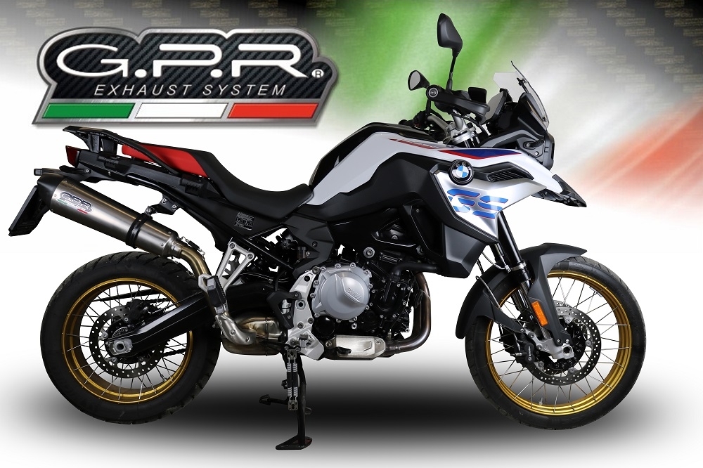 GPR escape compatível com  Bmw F 850 Gs -Adventure 2021-2024, New Grand Prix Evo Titanium, Escape legal, homologado, silenciador com db killer removível e tubo de ligação específico 