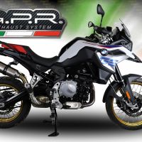 GPR escape compatível com  Bmw F 850 Gs -Adventure 2021-2024, New Grand Prix Evo Titanium, Escape legal, homologado, silenciador com db killer removível e tubo de ligação específico 