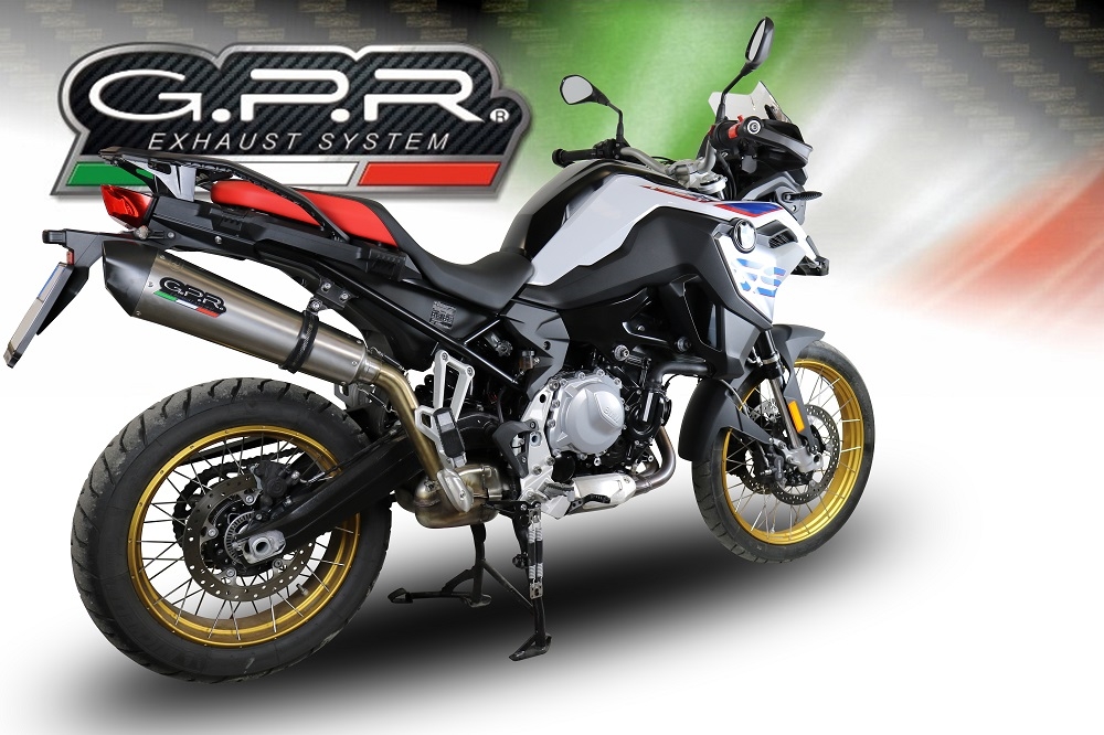 GPR escape compatível com  Bmw F 850 Gs -Adventure 2021-2024, New Grand Prix Evo Titanium, Escape legal, homologado, silenciador com db killer removível e tubo de ligação específico 