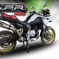 GPR escape compatível com  Bmw F 850 Gs -Adventure 2021-2024, New Grand Prix Evo Titanium, Escape legal, homologado, silenciador com db killer removível e tubo de ligação específico 