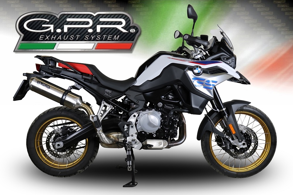 Escape compatível com Bmw F 850 Gs -Adventure 2018-2020, Satinox , Escape legal, homologado, silenciador com db killer removível e tubo de ligação específico 