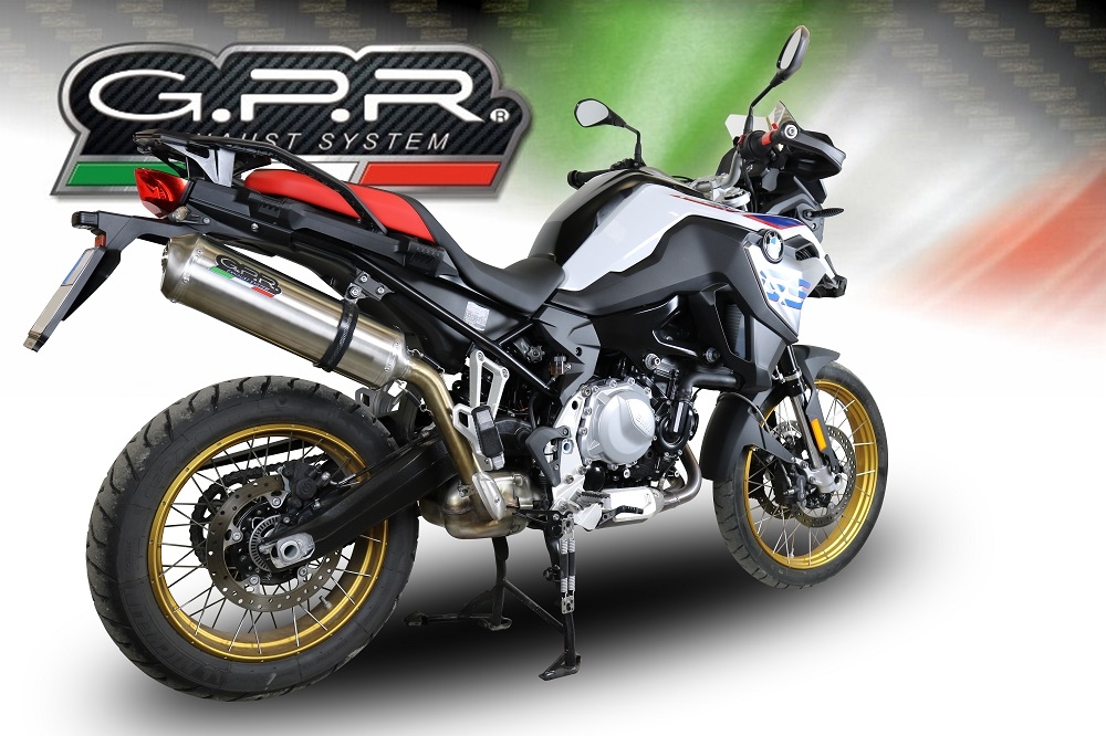 Escape compatível com Bmw F 850 Gs -Adventure 2018-2020, Satinox , Escape legal, homologado, silenciador com db killer removível e tubo de ligação específico 
