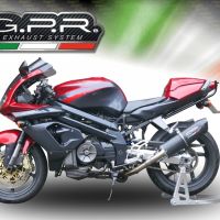 GPR escape compatível com  Aprilia Sl -Falco 1000 2000-2004, Furore Nero, Par de silenciosos de escape homologadas, com db killer removível e tubos de ligação específicos 