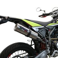 Escape compatível com Fantic Motor XMF 125 2021-2023, M3 Inox , Escape legal, homologado, silenciador com db killer removível e tubo de ligação específico 