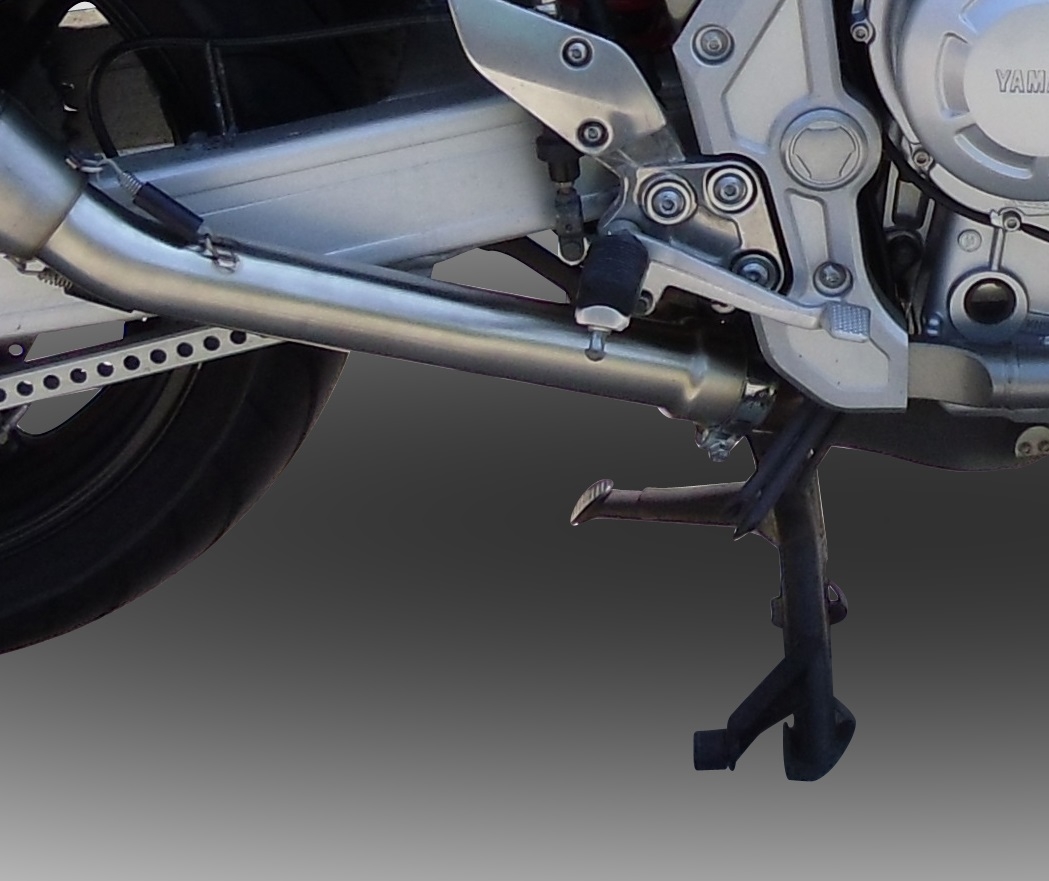 Escape compatível com Yamaha Xjr 1300 2007-2017, Satinox , Escape legal, homologado, silenciador com db killer removível e tubo de ligação específico 