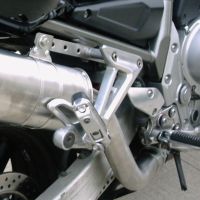 Escape compatível com Yamaha Fzs 1000 Fazer 2001-2005, Trioval, Escape legal, homologado, silenciador com db killer removível e tubo de ligação específico 