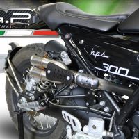 Escape compatível com F.B. Mondial Hps 300 2018-2021, F205, Escape legal, homologado, silenciador com db killer removível e tubo de ligação específico 
