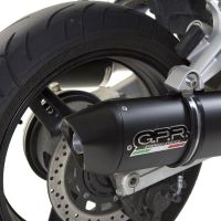 Escape compatível com Yamaha Fjr 1300 2006-2016, Furore Nero, Par de silenciosos de escape homologadas, com db killer removível e tubos de ligação específicos 