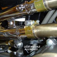 Escape compatível com Honda Fmx 650 2005-2008, Inox Tondo, Par de terminais de exaustão aprovados, com db killer removível, catalisadores e tubo de conexão específico 