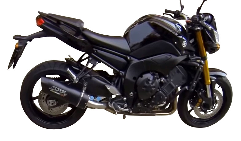 GPR escape compatível com  Yamaha Fz 8  2010-2016, Furore Nero, Escape legal, homologado, silenciador com db killer removível e tubo de ligação específico 