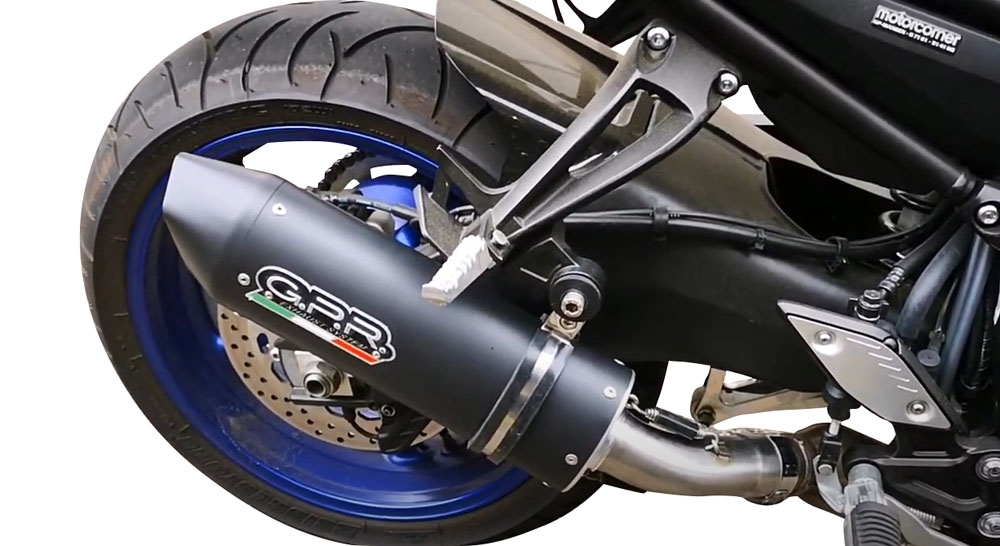 GPR escape compatível com  Yamaha Fz 8  2010-2016, Furore Nero, Escape legal, homologado, silenciador com db killer removível e tubo de ligação específico 