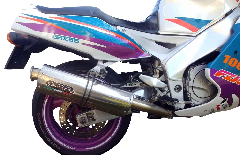 GPR escape compatível com  Yamaha Fzr 1000 Ex-Up 1989-1990, Trioval, Escape legal, homologado, silenciador com db killer removível e tubo de ligação específico 